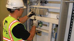 TFS Electric is terminating a Programmable Logic Controller PLC which is the controller for the Building Management System BMS TFS Electric is terminating a Programmable Logic Controller PLC which is the controller for the Building Management System BMS