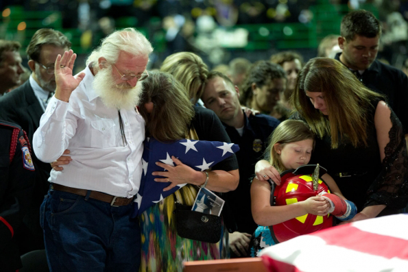 President Barack Obama told the mourners at an April 25 memorial service for the victims of the West Tex explosion quotNo words adequately describe the courage that was displayed on that deadly night What I can do is offer the love and support and prayers of the nationquot