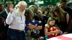 President Barack Obama told the mourners at an April 25 memorial service for the victims of the West, Tex., explosion: &apos;No words adequately describe the courage that was displayed on that deadly night. What I can do is offer the love and support and prayers of the nation.&apos;