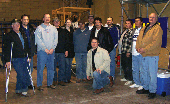 The students and instructors take a brief break during their OSHA 10hour class