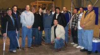 The students and instructors take a brief break during their OSHA 10-hour class.