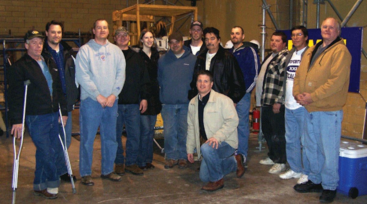 The students and instructors take a brief break during their OSHA 10-hour class.