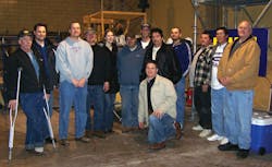 The students and instructors take a brief break during their OSHA 10hour class The students and instructors take a brief break during their OSHA 10hour class