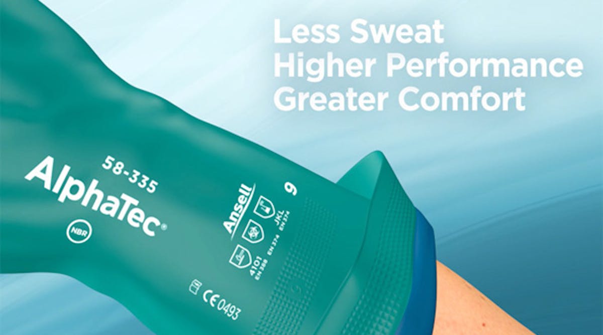New AlphaTec Gloves Feature Patented AquaDri&circledR; Moisture Management Technology to Reduce Sweat and Improve Comfort