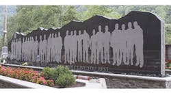 A monument in Whitesville, W.Va., honors the 29 workers who lost their lives in the April 5, 2010, explosion at the Upper Big Branch Mine-South.