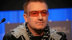 Bono, pictured here at the 2008 World Economic Forum in Davos, Switzerland, will deliver a much-anticipated keynote address at the 2014 America&apos;s Safest Companies Conference. (Photo by Remy Steinegger/Wikimedia Commons)