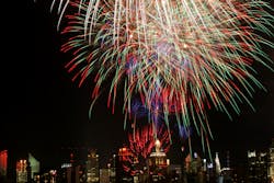The New York City skyline is seen in the distance as fireworks explode over the Hudson River during the Macy39s fireworks display on July 4 2009 in Weehawken NJ Photo by Yana PaskovaGetty Images The New York City skyline is seen in the distance as fireworks explode over the Hudson River during the Macy39s fireworks display on July 4 2009 in Weehawken NJ Photo by Yana PaskovaGetty Images