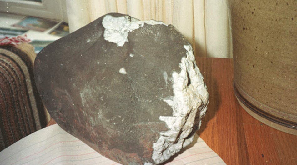 William Menke, a professor of earth and environmental science at the Lamont-Doherty Earth Observatory of Columbia University, took this picture of the Peekskill Meteorite.