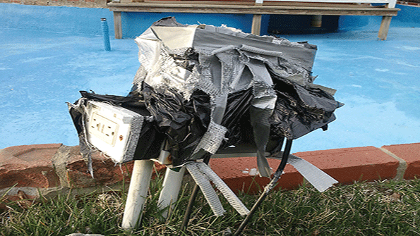 Looks like an Imperial Walker from Star Wars to us and the experts at ECampM but in reality it39s an electrical disaster waiting to happen