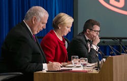 DuPont Chair and Chief Executive Officer Ellen Kullmanat a May shareholders meeting DuPont Chair and Chief Executive Officer Ellen Kullmanat a May shareholders meeting