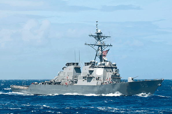 The guidedmissile destroyer USS Benfold DDG 60 transits the Pacific Ocean during exercise Koa Kai 122 Koa Kai is a semiannual exercise in the waters around Hawaii designed to prepare independent deployers in multiple warfare areas and provide training in a multiship environment US Navy photo by Mass Communication Specialist 3rd Class Dustin W SiscoReleased