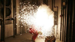 With arc blast temperatures ranging up to five times the heat of the sun and shrapnel bursts equaling the force of a 22 caliber bullet this is a hard event to walk away from unscathed With arc blast temperatures ranging up to five times the heat of the sun and shrapnel bursts equaling the force of a 22 caliber bullet this is a hard event to walk away from unscathed