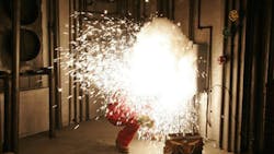 With arc blast temperatures ranging up to five times the heat of the sun and shrapnel bursts equaling the force of a 22 caliber bullet this is a hard event to walk away from unscathed With arc blast temperatures ranging up to five times the heat of the sun and shrapnel bursts equaling the force of a 22 caliber bullet this is a hard event to walk away from unscathed