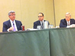 Ed Foulke right and Stephen Dwyer left along with moderator Victor Geraci center discussed the responsiblities for host and staffing employers of temporary workers at SLC 2014 Ed Foulke right and Stephen Dwyer left along with moderator Victor Geraci center discussed the responsiblities for host and staffing employers of temporary workers at SLC 2014