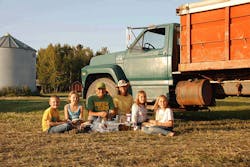 The Bott family on their farm The Bott family on their farm