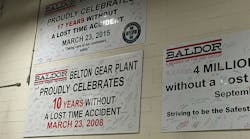 Baldor Electric&apos;s Belton, S.C., facility has logged 17 years without a lost-time accident.