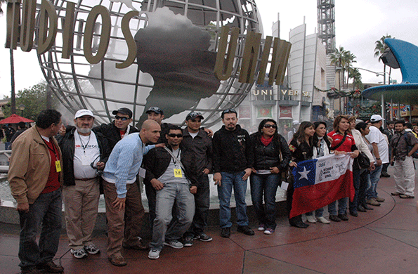 The 33 rescued Chilean miners and their families enjoyed a day of fun at Universal Studios Hollywood on Nov 19 2010 in Universal City Calif Five years later a movie would be released that shares the story of their rescue