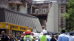 Emergency crews worked to dig victims out of the rubble when a four-story wall collapsed on a busy Philadelphia Salvation Army Thrift Store on June 5, 2013. Six people died and 14 were injured, leading to manslaughter convictions to the two main contractors on the project.