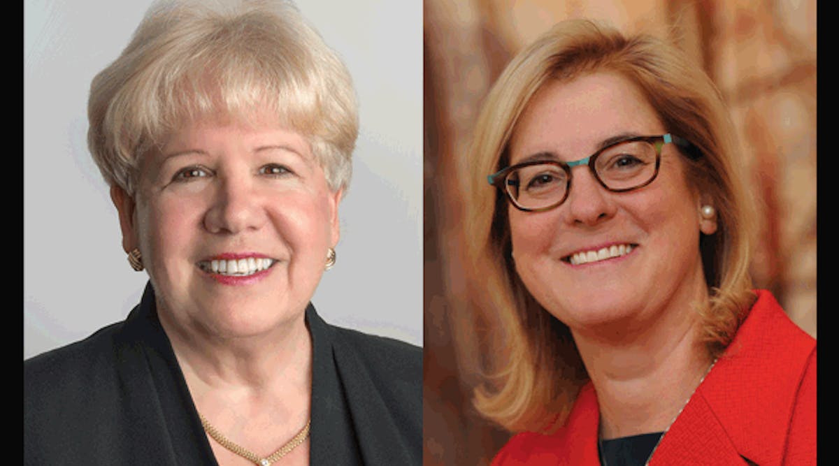 Nancy McWilliams (left) and Kathy Seabrook, both past presidents of the American Society of Safety Engineers, will receive the honor of fellow, ASSE&apos;s highest distinction, to recognize their career-long commitment to worker safety and their leadership in the occupational safety and health profession.