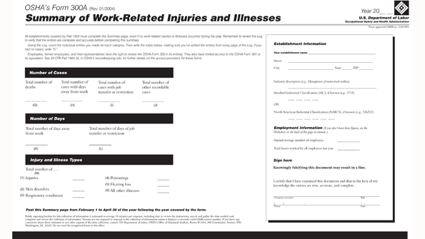 OSHA Form 300A