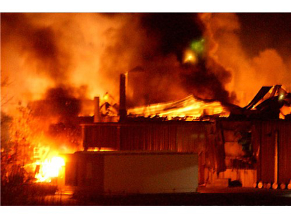 On the evening of Oct 29 2003 a series of explosions severely burned two workers injured a third and caused property damage to the Hayes Lemmerz manufacturing plant in Huntington Ind One of the severely burned men subsequently died The Hayes Lemmerz plant manufactures cast aluminum automotive wheels and the explosions were fueled by accumulated aluminum dust a flammable byproduct of the wheel production process