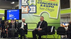 Kyle Morrison, senior associate editor for the National Safety Council&rsquo;s Safety+Health magazine, and Patrick Kapust, deputy director of OSHA&rsquo;s Directorate of Enforcement Programs, unveil the list on the expo floor of the San Diego Convention Center during the NSC&rsquo;s 2014 Congress and Expo.