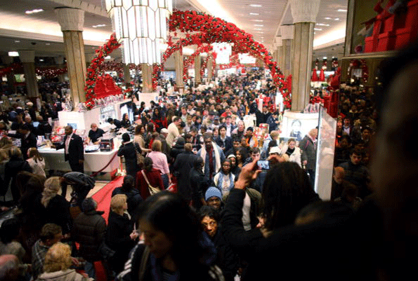 A crowd of shoppers hunt for bargains at Macy39s on Black Friday in 2008 in New York City OSHA wants retailers to adopt crowd management plans to protect workers Photo by Yana PaskovaGetty Images