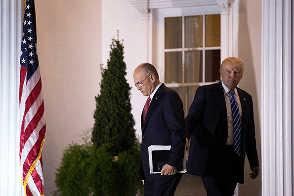 Andrew Puzder chief executive of CKE Restaurants exits after his meeting with presidentelect Donald Trump at Trump International Golf Club on Nov 19 2016 in Bedminster Township NJ Trump and his transition team are in the process of filling cabinet and other high level positions for the new administration