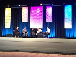 Left to Right JA Rodriguez Ric Hewitt Captain Kevin McGinley Chief Daniel McAvoy Scott Goodman address the audience during the security panel at the 32nd VPPPA Conference in Orlando Fla Left to Right JA Rodriguez Ric Hewitt Captain Kevin McGinley Chief Daniel McAvoy Scott Goodman address the audience during the security panel at the 32nd VPPPA Conference in Orlando Fla