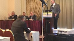 Left to right: Mike Bellaman, Ryan Odendahl and Jimmy Slaughter speak to SLC attendees Left to right: Mike Bellaman, Ryan Odendahl and Jimmy Slaughter speak to SLC attendees