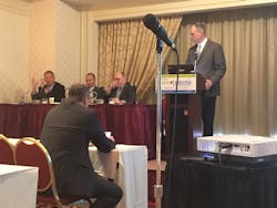 Left to right Mike Bellaman Ryan Odendahl and Jimmy Slaughter speak to SLC attendees Left to right Mike Bellaman Ryan Odendahl and Jimmy Slaughter speak to SLC attendees