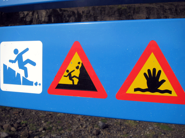 Iceland safety sign