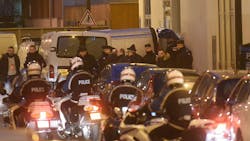 Police officers evacuate bodies from the offices of the French satirical newspaper Charlie Hebdo in Nicolas Appert street on Jan 7 in Paris Armed gunmen stormed the offices leaving twelve dead including two police officers according to French officials Photo by Antoine AntoniolGetty Images Police officers evacuate bodies from the offices of the French satirical newspaper Charlie Hebdo in Nicolas Appert street on Jan 7 in Paris Armed gunmen stormed the offices leaving twelve dead including two police officers according to French officials Photo by Antoine AntoniolGetty Images