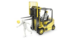 Forklifts with no backup alarms, using chairs as ladders, operating equipment without personal protective equipment... It&apos;s amazing the OSHA violations you can find at a SAFETY conference! (Photo: Thinkstock)