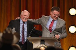 Honoree Terry Bradshaw L and NFL analyst Howie Long onstage at the Friars Club Roast of Bradshaw during the ESPN Super Bowl Roast at the Arizona Biltmore on Jan 29 2015 in Phoenix Photo by Michael BucknerGetty Images for Friars Club Honoree Terry Bradshaw L and NFL analyst Howie Long onstage at the Friars Club Roast of Bradshaw during the ESPN Super Bowl Roast at the Arizona Biltmore on Jan 29 2015 in Phoenix Photo by Michael BucknerGetty Images for Friars Club