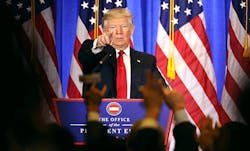 Presidentelect Donald Trump takes questions at a news conference at Trump Tower on Jan 11 in New York City This was Trump39s first official news conference since the November elections Photo by Spencer PlattGetty Images Presidentelect Donald Trump takes questions at a news conference at Trump Tower on Jan 11 in New York City This was Trump39s first official news conference since the November elections Photo by Spencer PlattGetty Images