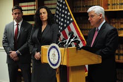 Suffolk County District Attorney Daniel F Conley on Feb 8 announces manslaughter charges in the 2016 deaths of two men in a South End trench collapse With Conley right are ADA Michael V Glennon left who responded to the scene and ADA Lynn Feigenbaum center of the Senior Trial Unit who led the grand jury investigation that culminated in criminal charges Suffolk County District Attorney Daniel F Conley on Feb 8 announces manslaughter charges in the 2016 deaths of two men in a South End trench collapse With Conley right are ADA Michael V Glennon left who responded to the scene and ADA Lynn Feigenbaum center of the Senior Trial Unit who led the grand jury investigation that culminated in criminal charges