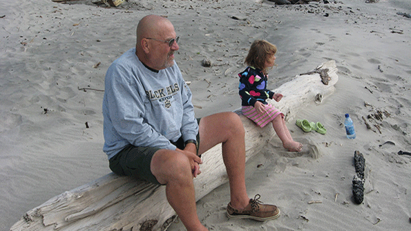 When Heather Von St. James was diagnosed with mesothelioma &ndash; a rare cancer most closely association with exposure to asbestos &ndash; her doctor asked her if her dad had been a miner or a construction worker. She was exposed to asbestos through the dust that permeated his clothing and his car. Her father died of cancer in February. Here he is with his granddaughter, Lilly, who was three-and-a-half months' old when her mother was diagnosed.