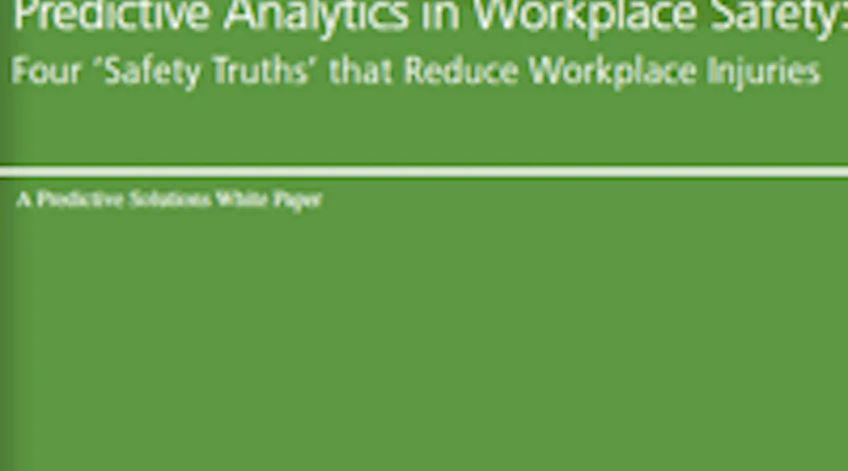 Predictive Solutions Safety.pdf Predictive Analytics and the Four Safety Truths | EHS Today