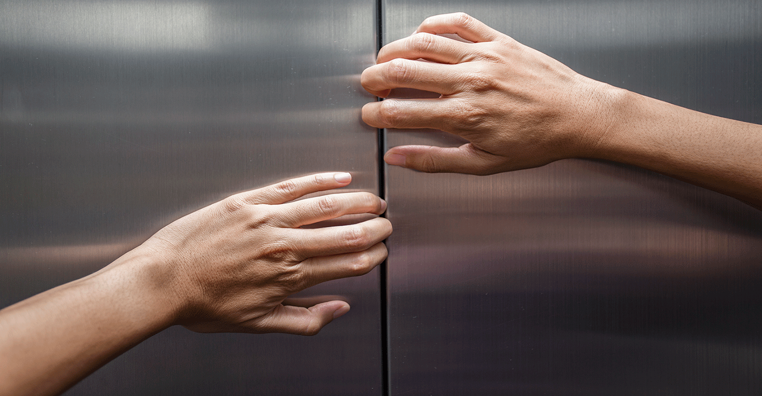 prying open elevator doors