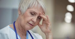 stressed nurse taking break stressed nurse taking break