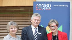 From left: Lynda Armstrong, chair of the British Safety Council; MikeRobinson, chief executive of the British Safety Council; and Dame Carol Black