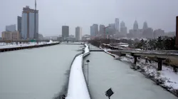 nbspA view of the SchuylkillnbspRiver as snow continues to fall on Jannbsp23nbspin Philadelphia Pa The citynbspannounced a snow emergency