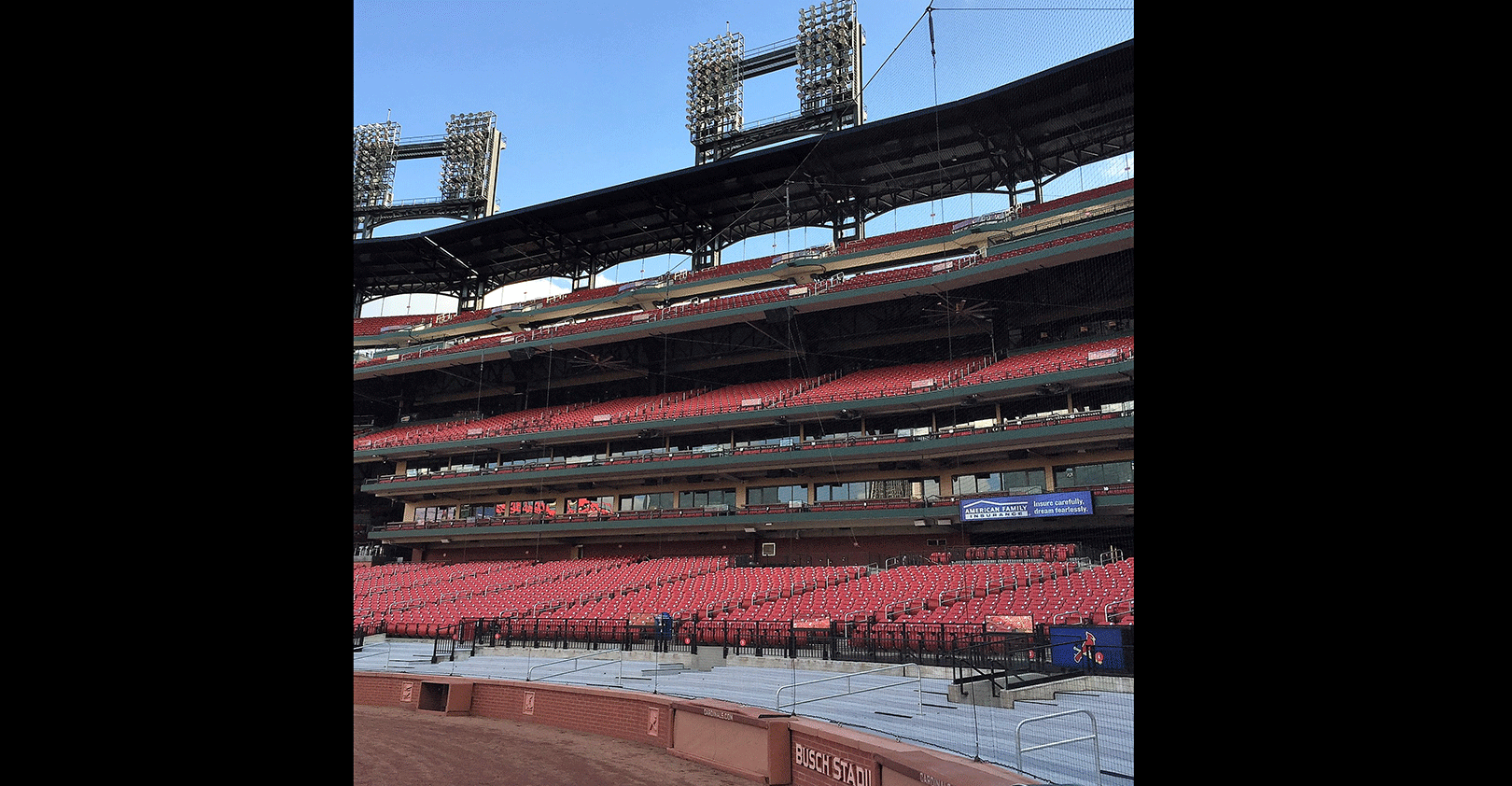safety netting at Busch Stadium