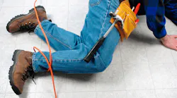 Loose electrical cords wet walking surfaces and dirty or greasy boots are just a few of the hazards that can contribute to fall injuries
