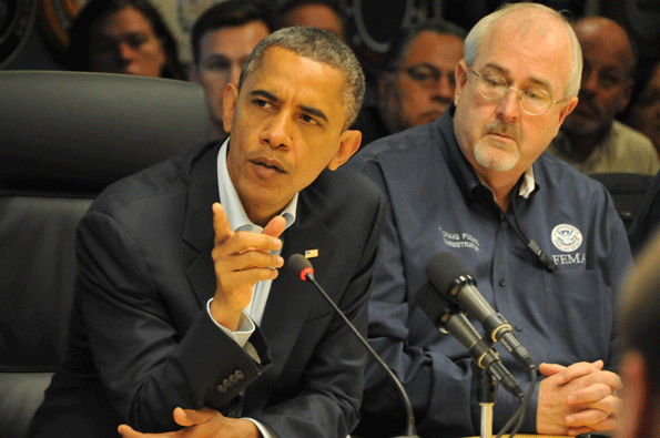 President Obama coordinates assistance for areas hit by Sandy