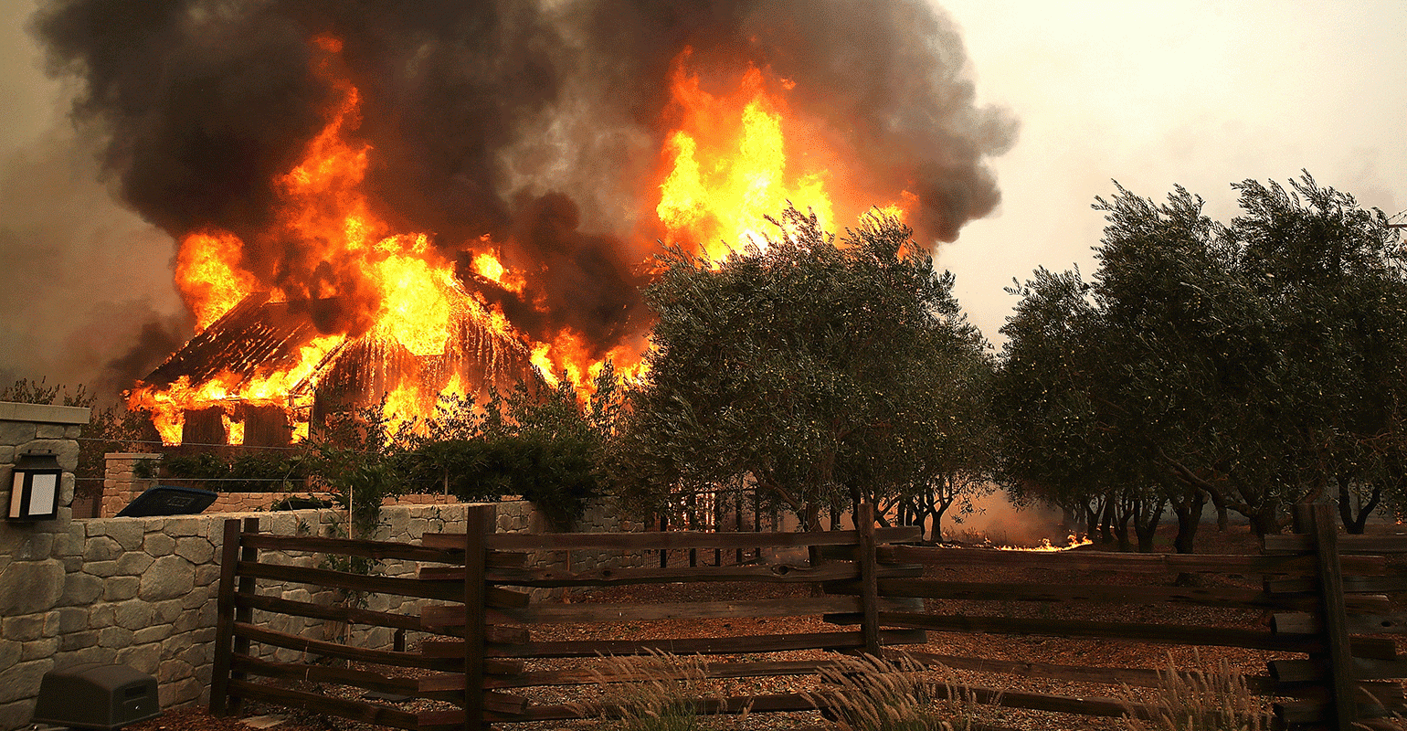 Restaurants damaged as fires rage in Northern California
