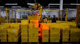 Ehstoday 10528 Amazon Robot Warehouse Arm Yellow Tubs Johannes Eisele Afp Getty Images