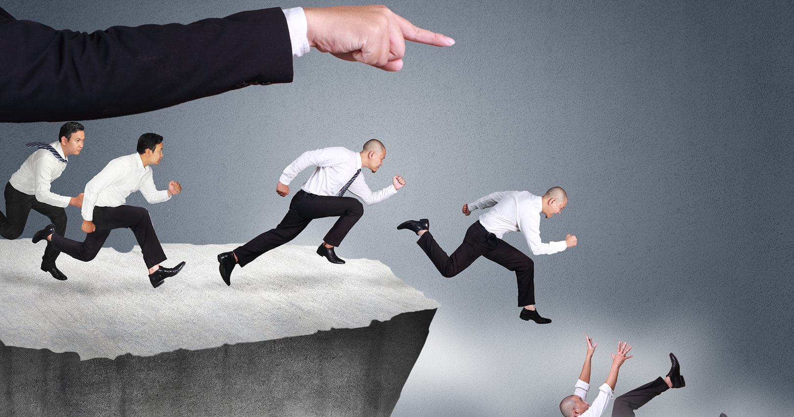 Leading People Over Cliff