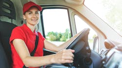 Young Woman Truck Driver